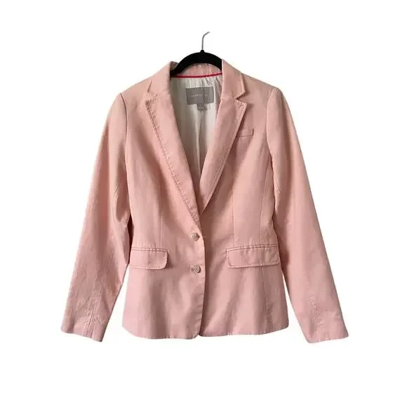 Banana Republic Linen Cotton Blazer Jacket Spring Work Wear Office Professional - Picture 1 of 9